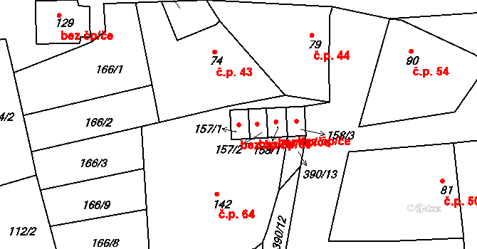 Líté 39629180 na parcele st. 157/1 v KÚ Líté, Katastrální mapa