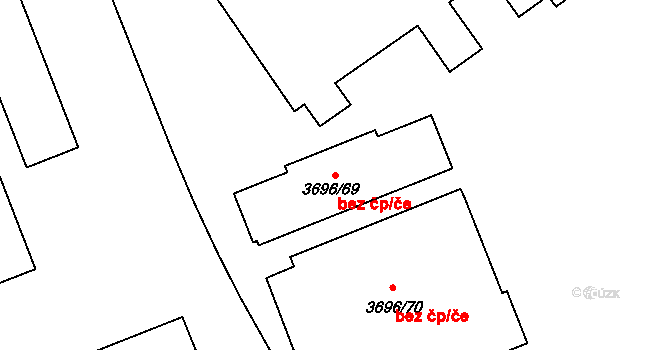 Frýdek-Místek 40328180 na parcele st. 3696/69 v KÚ Frýdek, Katastrální mapa