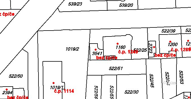 Svitavy 41694180 na parcele st. 3541 v KÚ Svitavy-předměstí, Katastrální mapa