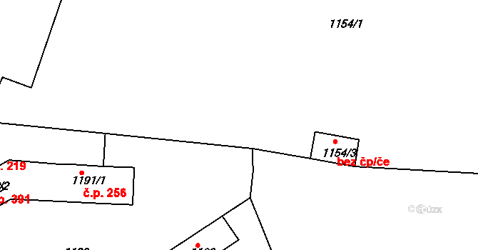 Proboštov 45125180 na parcele st. 1154/3 v KÚ Proboštov u Teplic, Katastrální mapa
