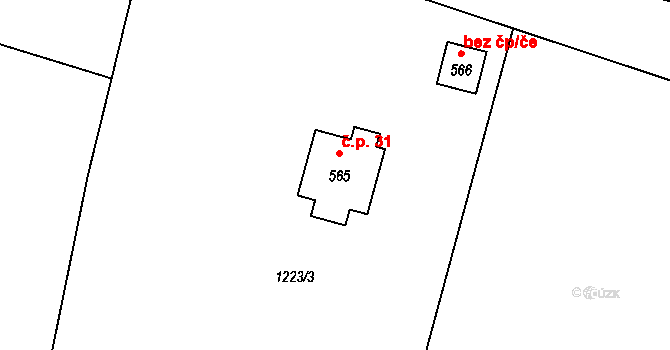 Čížkovice 1.díl 31, Maršovice na parcele st. 565 v KÚ Maršovice u Jablonce nad Nisou, Katastrální mapa