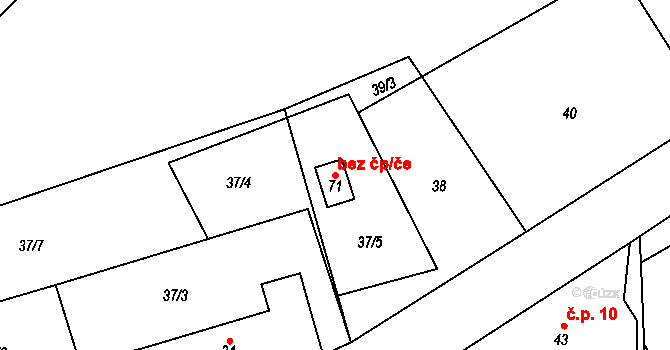 Maleč 80447180 na parcele st. 71 v KÚ Hranice u Malče, Katastrální mapa