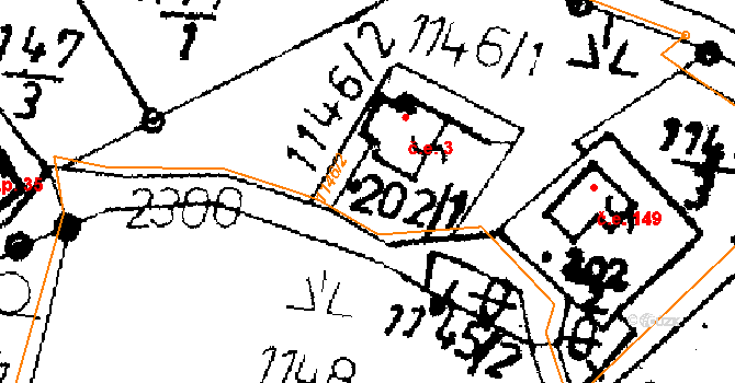Merboltice 3 na parcele st. 202/1 v KÚ Merboltice, Katastrální mapa