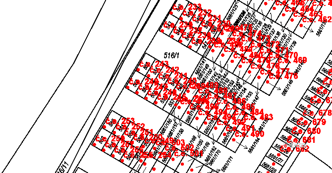 Pístov 240, Jihlava na parcele st. 549 v KÚ Pístov u Jihlavy, Katastrální mapa