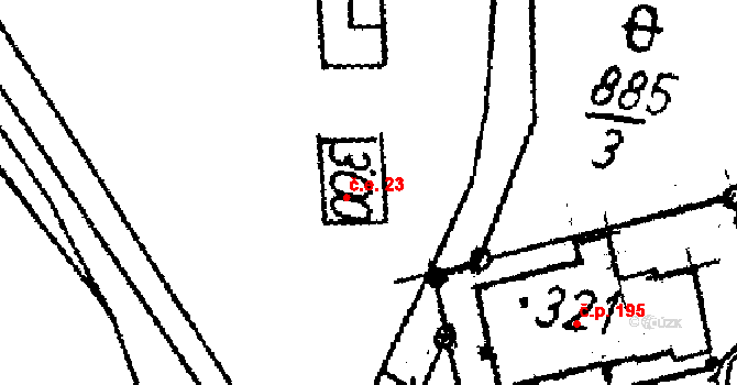 Markvartice 23, Jablonné v Podještědí na parcele st. 300 v KÚ Markvartice v Podještědí, Katastrální mapa