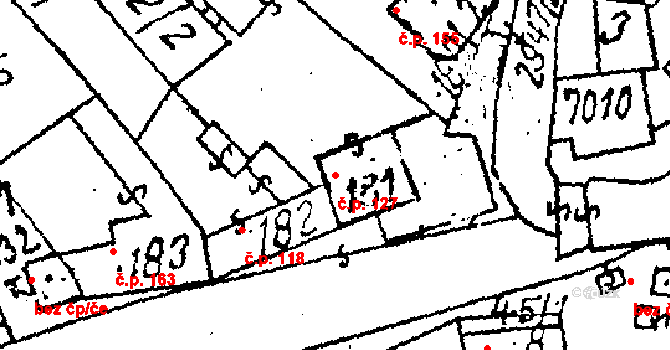 Nenkovice 127 na parcele st. 181 v KÚ Nenkovice, Katastrální mapa