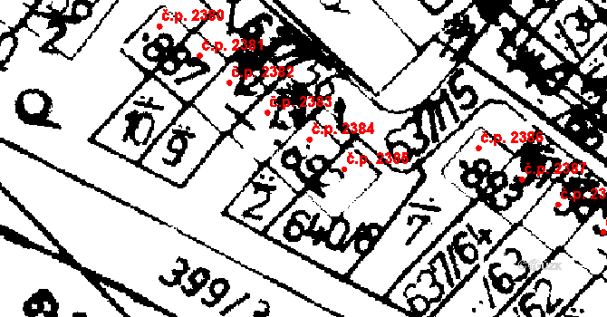 Podlusky 2384, Roudnice nad Labem na parcele st. 891 v KÚ Podlusky, Katastrální mapa