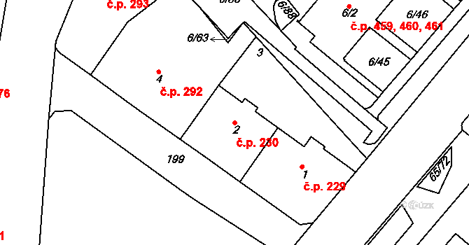 Neštěmice 230, Ústí nad Labem na parcele st. 2 v KÚ Neštěmice, Katastrální mapa