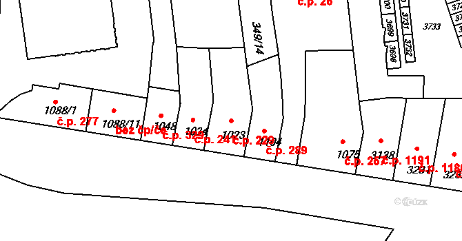 Kolín V 229, Kolín na parcele st. 1023 v KÚ Kolín, Katastrální mapa