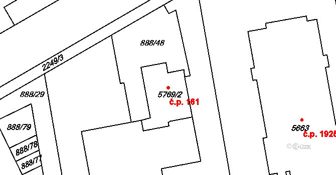 Beroun-Město 161, Beroun na parcele st. 5769/2 v KÚ Beroun, Katastrální mapa