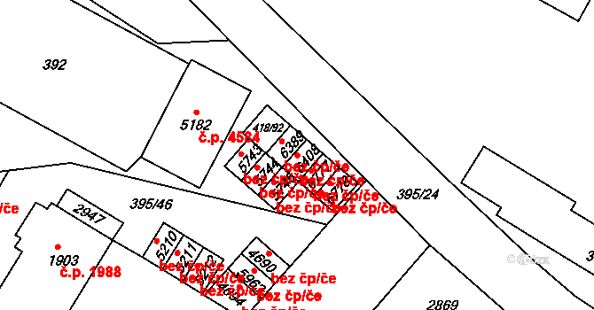 Jablonec nad Nisou 2951, Katastrální mapa