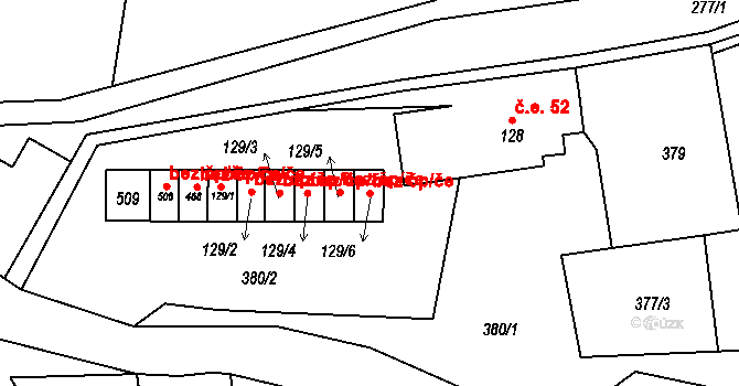 Olešnice v Orlických horách 38477181 na parcele st. 129/6 v KÚ Olešnice v Orlických horách, Katastrální mapa