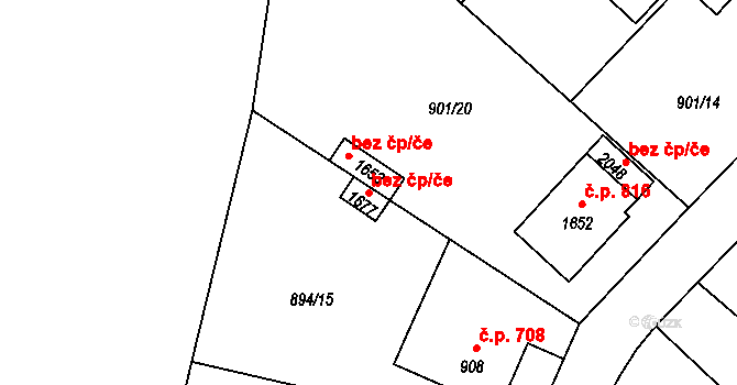 Pacov 39267181 na parcele st. 1677 v KÚ Pacov, Katastrální mapa