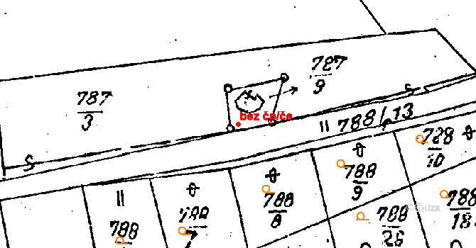 Dobšice 41656181 na parcele st. 787/9 v KÚ Dobšice u Znojma, Katastrální mapa
