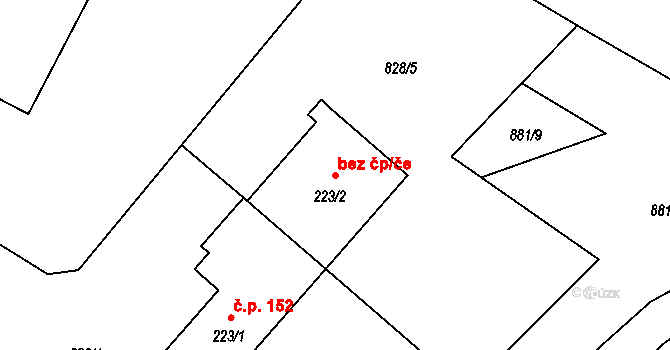 Hořice na Šumavě 41986181 na parcele st. 223/2 v KÚ Hořice na Šumavě, Katastrální mapa