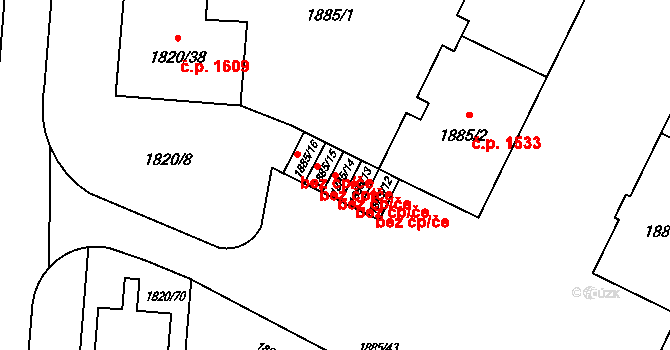 Frýdek-Místek 42084181 na parcele st. 1885/14 v KÚ Místek, Katastrální mapa