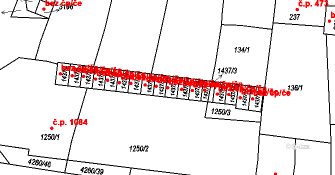 Moravské Budějovice 42162181 na parcele st. 1437/12 v KÚ Moravské Budějovice, Katastrální mapa