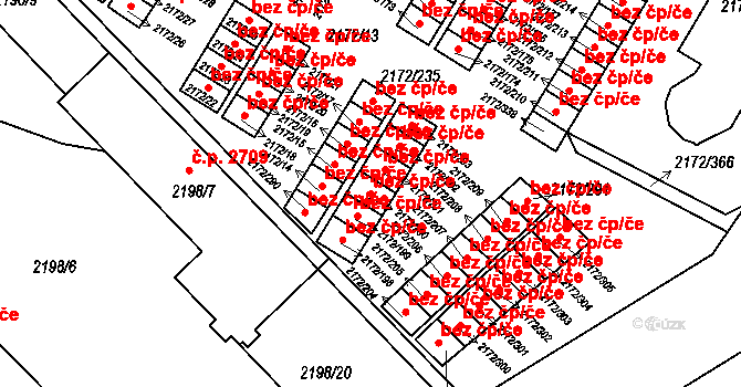 Opava 42243181 na parcele st. 2172/200 v KÚ Opava-Předměstí, Katastrální mapa