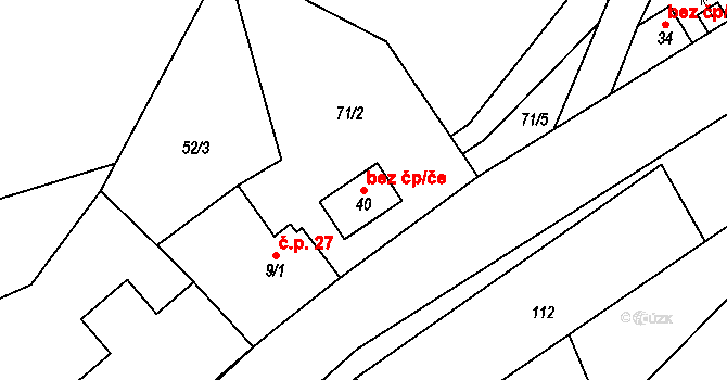 Lidmaň 42926181 na parcele st. 40 v KÚ Lidmaňka, Katastrální mapa
