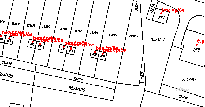 Mašťov 43105181 na parcele st. 460 v KÚ Mašťov, Katastrální mapa