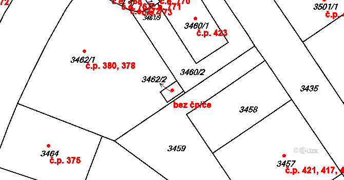 Brno 43788181 na parcele st. 3462/2 v KÚ Černá Pole, Katastrální mapa