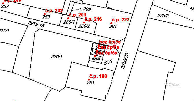 Havlíčkův Brod 44546181 na parcele st. 5704 v KÚ Havlíčkův Brod, Katastrální mapa