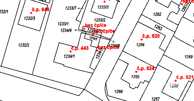 Mohelnice 44920181 na parcele st. 1234/3 v KÚ Mohelnice, Katastrální mapa