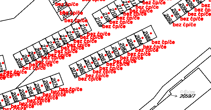 Břidličná 46334181 na parcele st. 2061 v KÚ Břidličná, Katastrální mapa