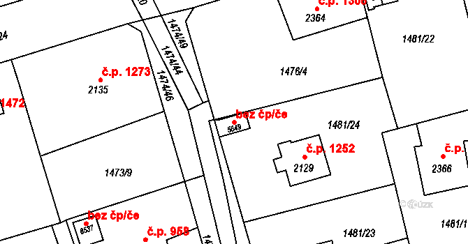 Beroun 46959181 na parcele st. 5549 v KÚ Beroun, Katastrální mapa