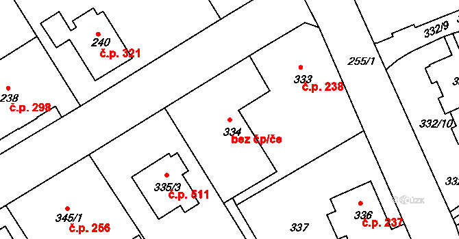 Liberec 47008181 na parcele st. 334 v KÚ Růžodol I, Katastrální mapa