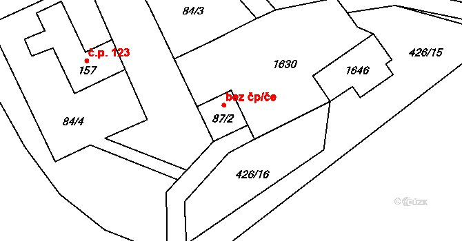 Heřmanov 47037181 na parcele st. 87/2 v KÚ Fojtovice u Heřmanova, Katastrální mapa