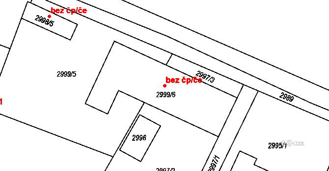 Kunovice 48982181 na parcele st. 2999/6 v KÚ Kunovice u Uherského Hradiště, Katastrální mapa