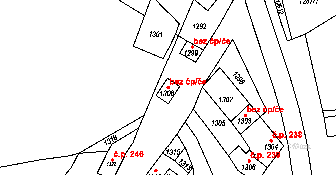 Otaslavice 50117181 na parcele st. 1308 v KÚ Otaslavice, Katastrální mapa