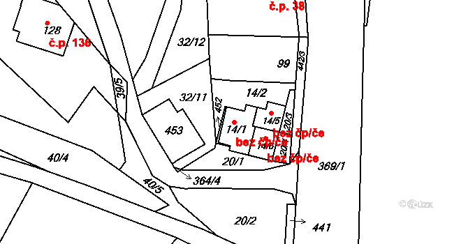 Svoboda nad Úpou 50149181 na parcele st. 14/1 v KÚ Maršov II, Katastrální mapa