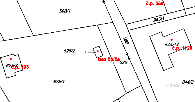 Havířov 50213181 na parcele st. 625/2 v KÚ Dolní Datyně, Katastrální mapa