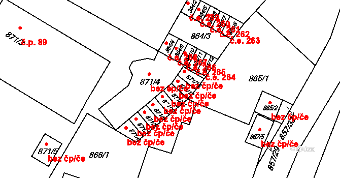 Litoměřice 52134181 na parcele st. 871/11 v KÚ Litoměřice, Katastrální mapa