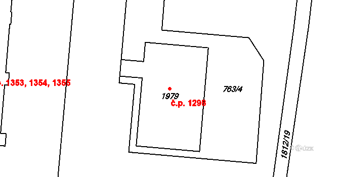 Přelouč 1298 na parcele st. 1979 v KÚ Přelouč, Katastrální mapa