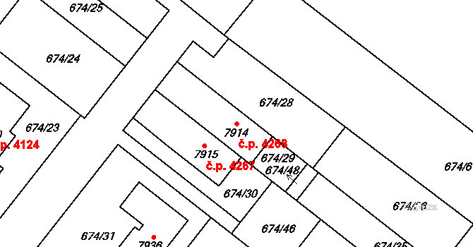 Havlíčkův Brod 4268 na parcele st. 7914 v KÚ Havlíčkův Brod, Katastrální mapa