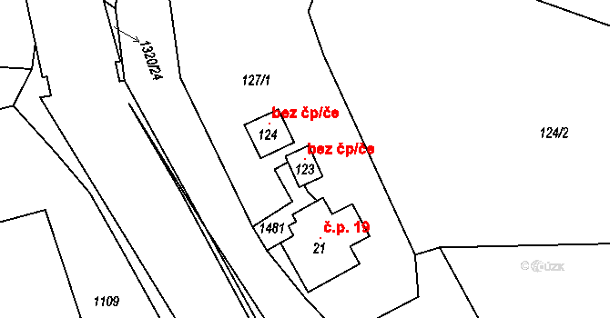 Bernartice 119526182 na parcele st. 123 v KÚ Buková u Bernartic, Katastrální mapa
