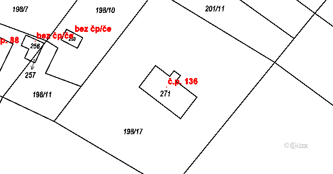 Libošovice 136, Katastrální mapa