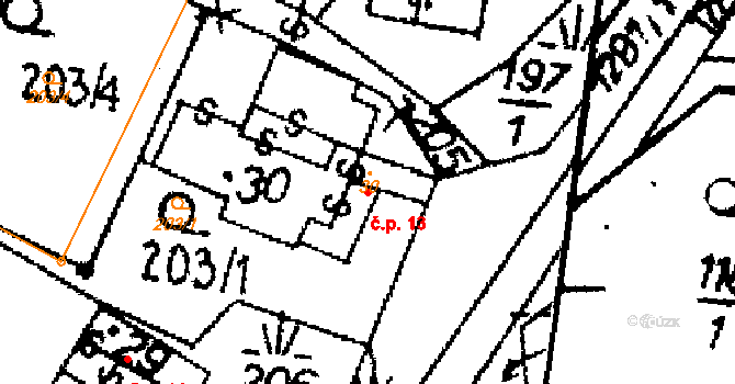 Opatovec 13 na parcele st. 30 v KÚ Opatovec, Katastrální mapa