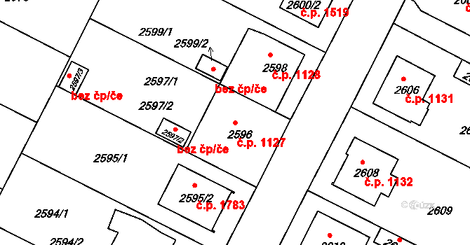 České Budějovice 5 1127, České Budějovice na parcele st. 2596 v KÚ České Budějovice 5, Katastrální mapa