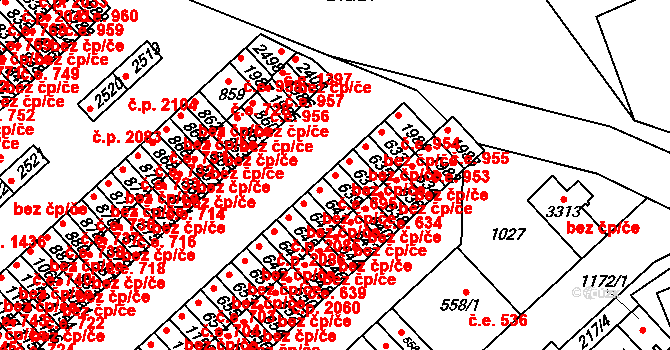 Sezimovo Ústí 695 na parcele st. 639 v KÚ Sezimovo Ústí, Katastrální mapa