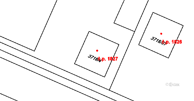 Předměstí 1827, Litoměřice na parcele st. 3718/4 v KÚ Litoměřice, Katastrální mapa