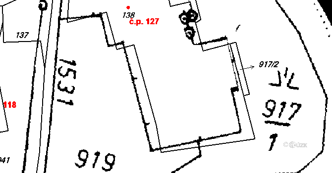 Smetanova Lhota 127 na parcele st. 138 v KÚ Smetanova Lhota, Katastrální mapa