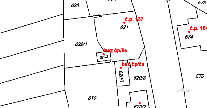 Opava 38092182 na parcele st. 622/2 v KÚ Komárov u Opavy, Katastrální mapa