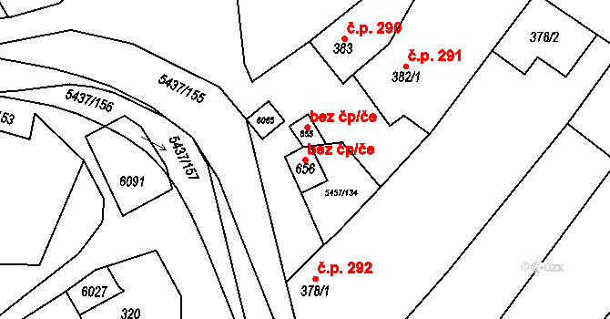 Polešovice 40620182 na parcele st. 656 v KÚ Polešovice, Katastrální mapa