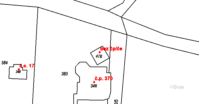 Slatinice 40886182 na parcele st. 476 v KÚ Slatinice na Hané, Katastrální mapa
