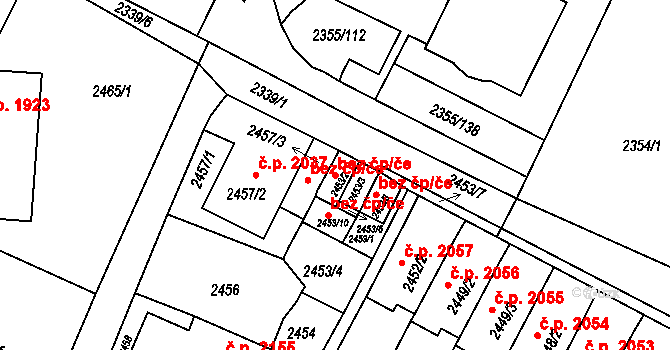 Litoměřice 41418182 na parcele st. 2453/2 v KÚ Litoměřice, Katastrální mapa