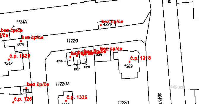 Šumperk 44931182 na parcele st. 5901 v KÚ Šumperk, Katastrální mapa